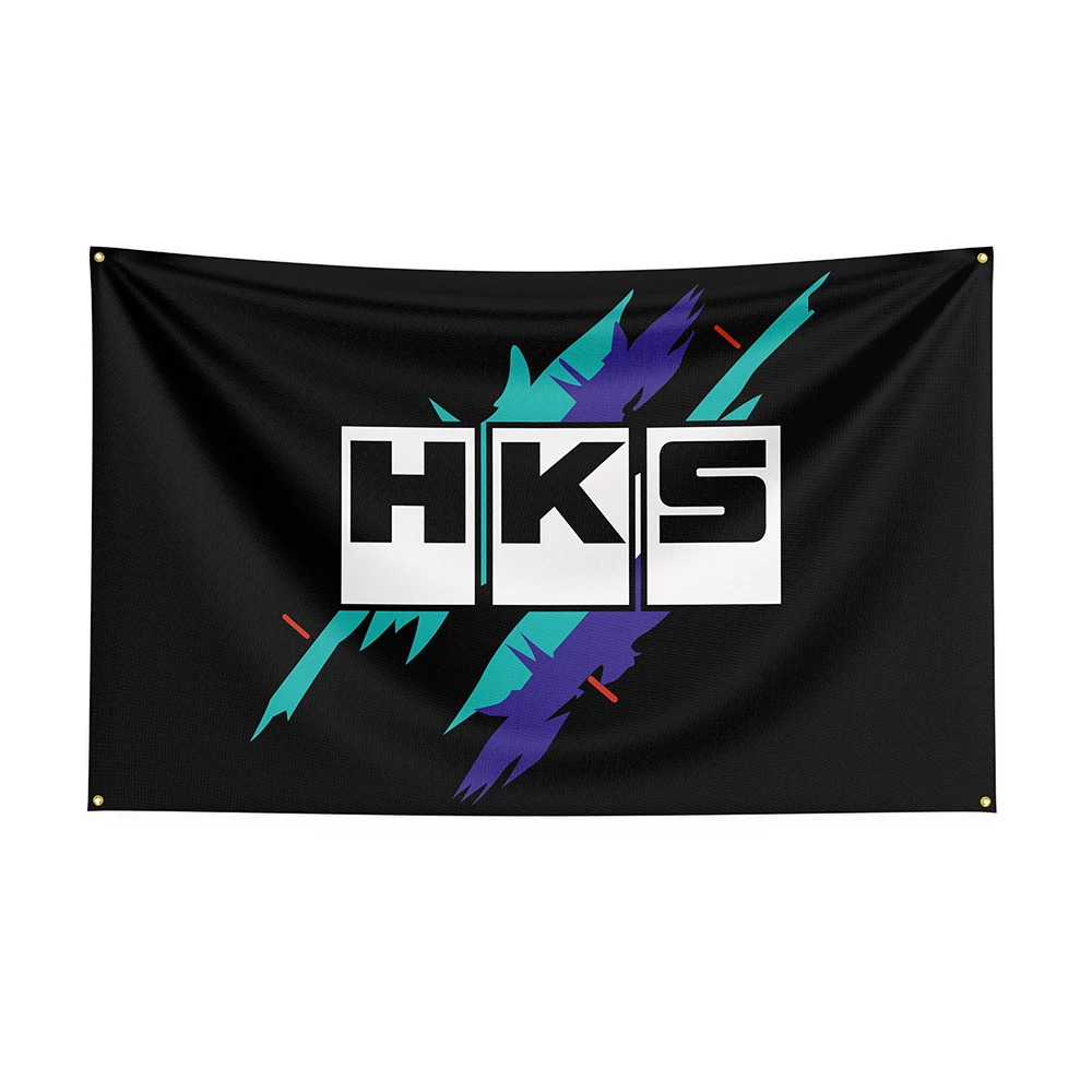 Bannière imprimée en polyester Hkss Feel, pièces automobiles, décoration, 90x150cm