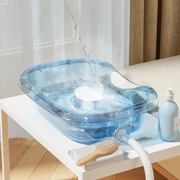 Shampoo-bassin, platlegend shampoo-artefact voor ouderen om hun haar te wassen tijdens het liggen thuis tijdens de zwangerschap