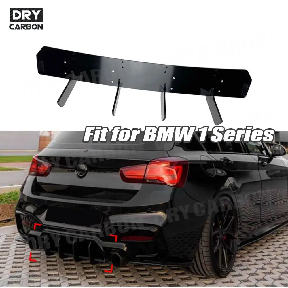 Car Rear Diffuser Bumper Rear Lip  Strips Spoiler For BMW 1 Series F20 LCI M140i 2015-2019 Diffuser Fins Decoration Strips