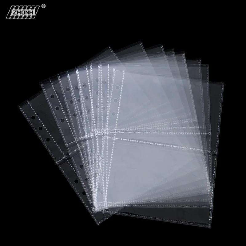 

[H]10pcs Standard Clear Plastic Photo Album Transparent A5 Binder Refill Sleeves