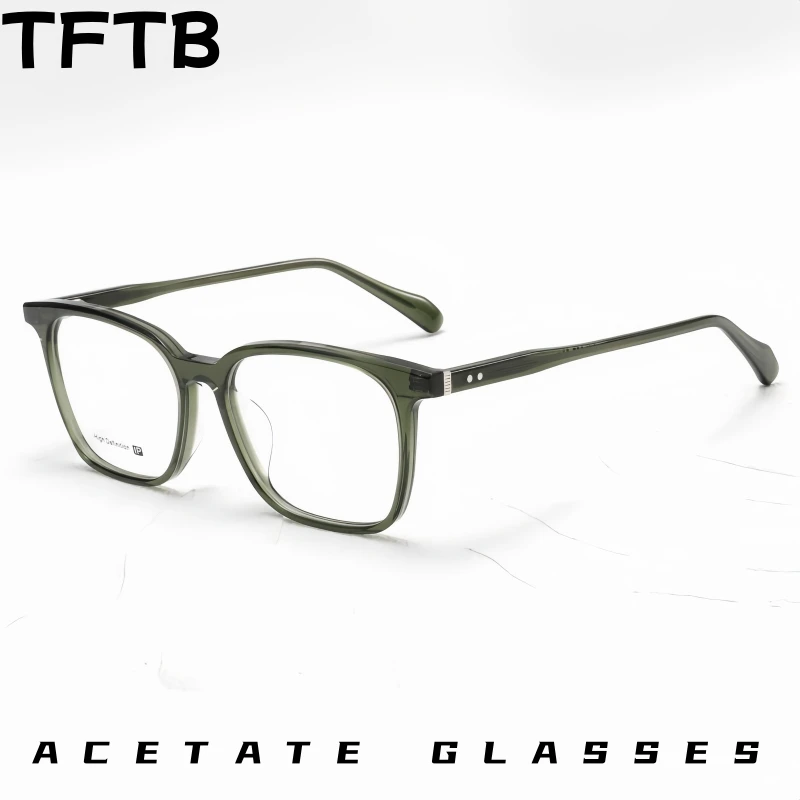 

TFTB New Business Luxury Men's Acetate Glasses Retro Fashion Square Big Size Optical Prescription Eyeglasses Frames Women NN127