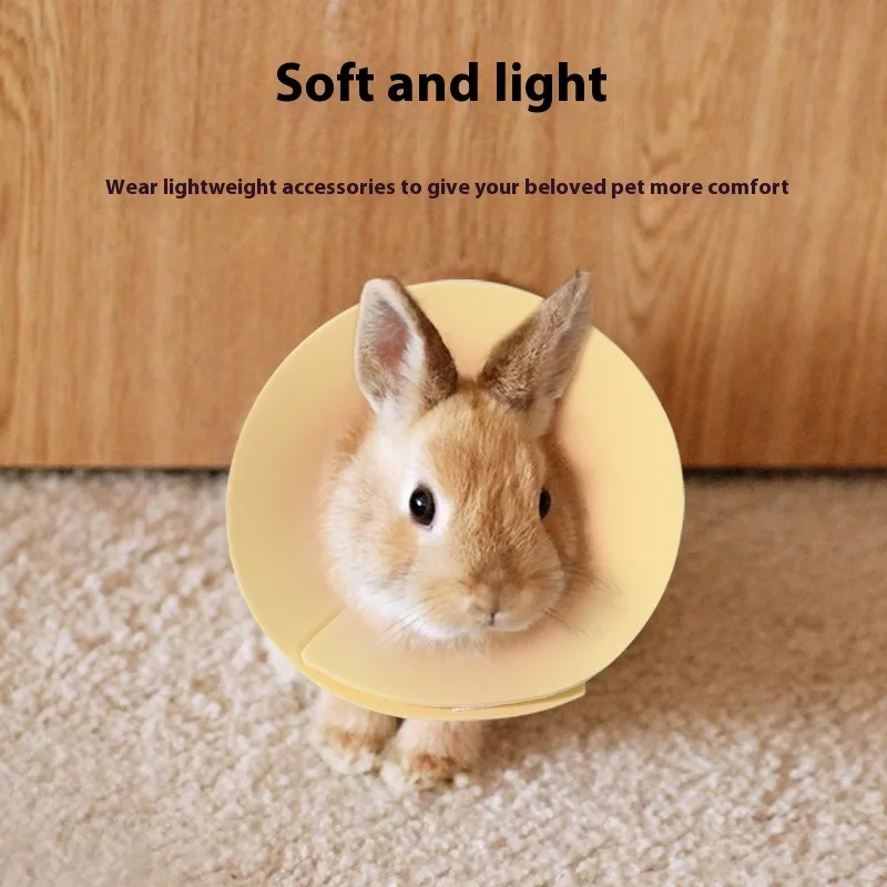 

Small Pet Recovery Collar Anti Lick Neck Cone Hamster Parrot Rabbit Post Surgery Care Breathable Adjustable Wound Biting