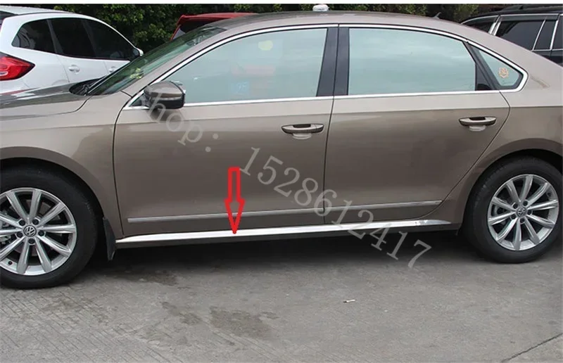 

for Volkswagen Passat B7 2011-2017 Stainless body side moldings side door decoration Automobile modeling door edg protector