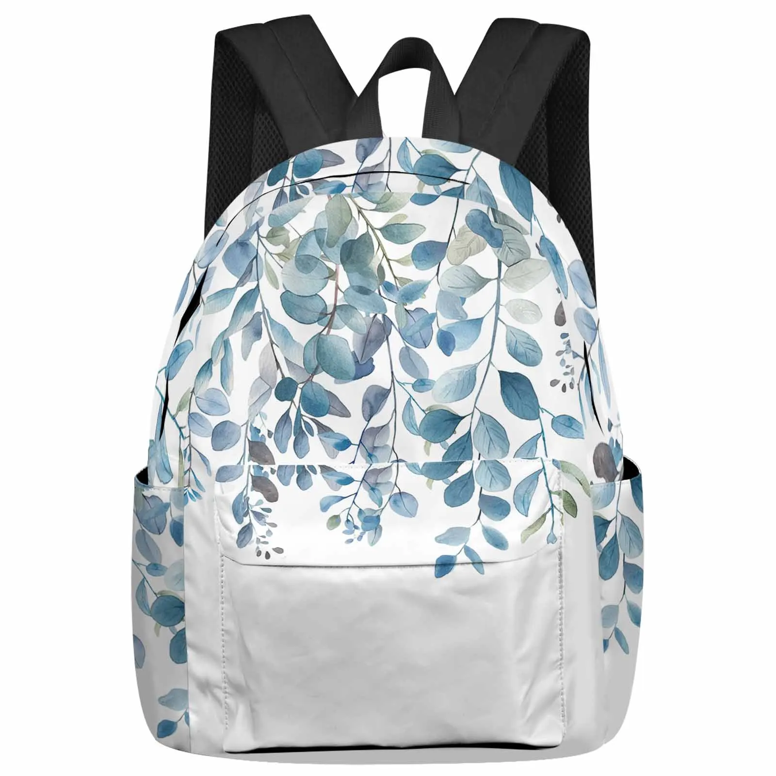 

Blue Leaved Eucalyptus Leaf Plant Backpack School Bags for Teenagers Students Laptop Bag Women's Casual Travel Backpack