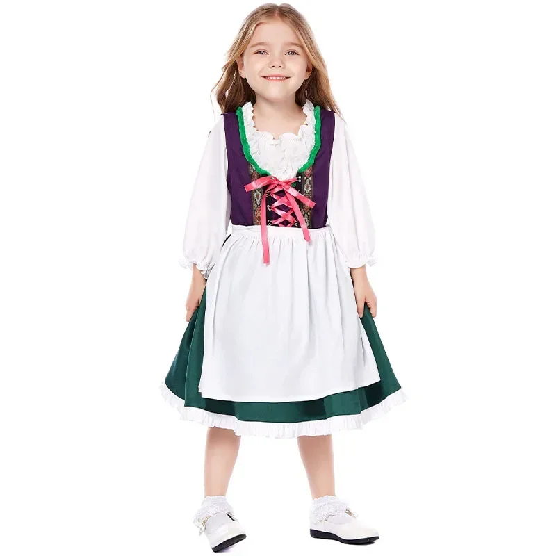 Kinderen Kinderen Meisjes Oktoberfest Kostuums Baars Duits Dirndl Jurk Bier Festival Uniform Cosplay Carnaval Halloween Feest