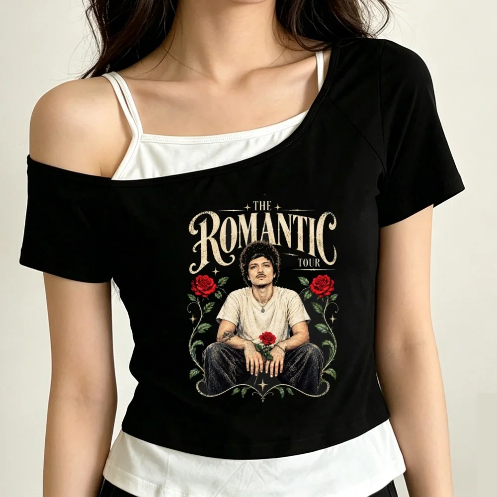 Bruno Mars cropped top ladies dollette cheap 2000s vintage top tees jojifuku cutecore baddie emo cheap