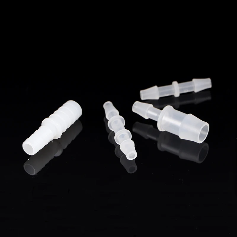 5pcs 1.6-19mm Hose Barb Plastic Reducing Straight Connector Pagoda Joint Pipe Fitting For Aquarium Fish Tank Air Pump Aerator