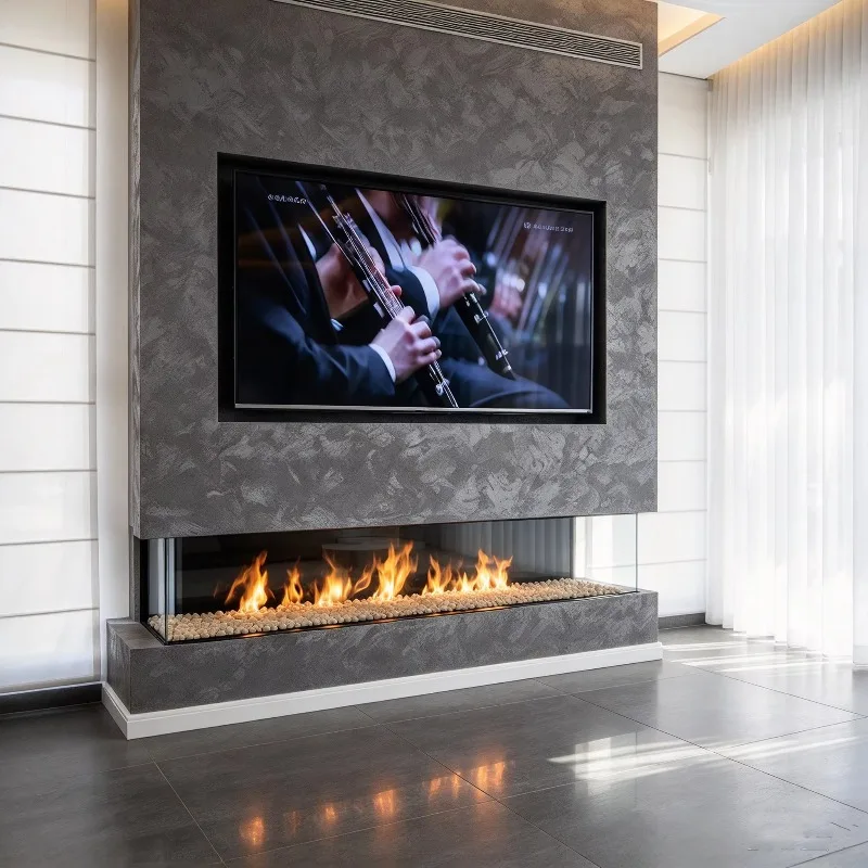 Factory Direct Sale Customized Gas Fireplace Modern Design Hotel Villa Apartment Indoor Heating xyl