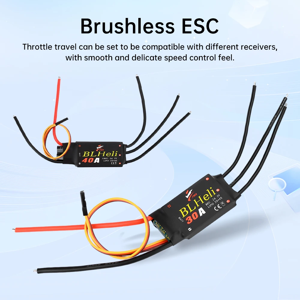 BLHeli Brushless ESC 50A 40A 30A 20A 12A ESC for RC Multirotor Airplane Fixed-Wing FPV Racing Drone Support Bidirectional Mode