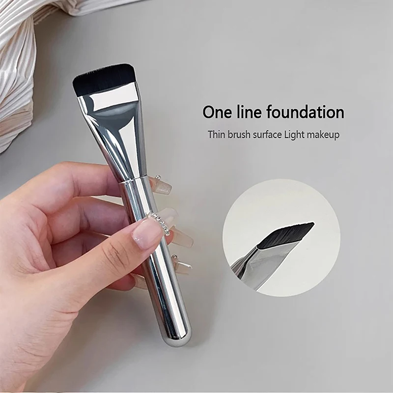 Ultra Thin Foundation Brush Lightweight And Thin Face Contour Brush Flat Contour Brush Foundation Cream Makeup Brushes view 2