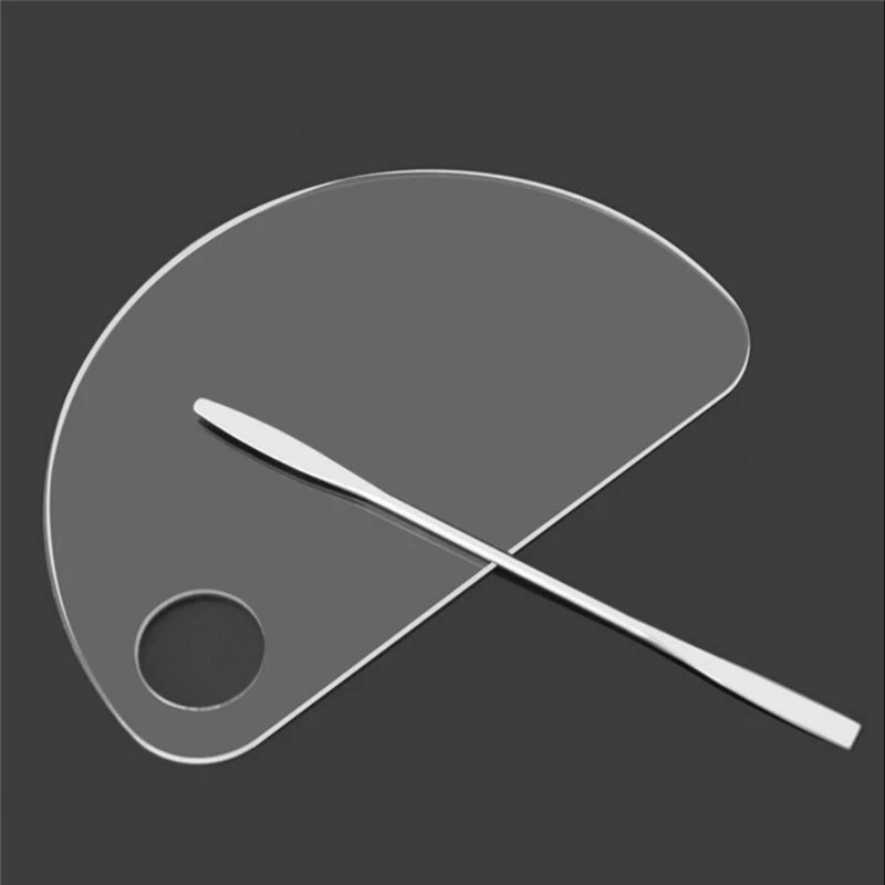 아크릴 팔레트 주걱 막대 젤 파운데이션 아이 섀도우 믹싱 크림 안료 스테인레스 화장품 메이크업 네일 아트 매니큐어 도구 세트