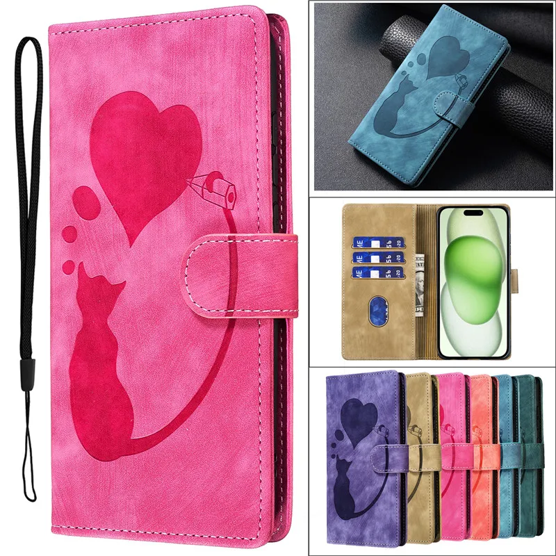 Pen Refill Cat Leather Cover for Xiaomi Redmi Note 13 12S 12 11S 11 10S 10 Pro Plus 5G 4G Luxury Ultra Thin Flip Wallet Cases