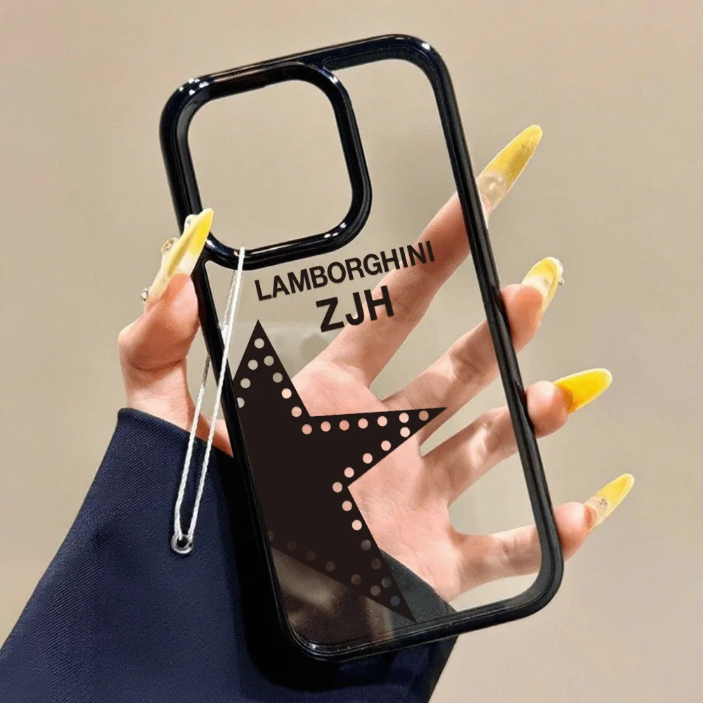 Luxus INS Stern Telefon Fall Für iPhone 17 Pro Max Funda iPhone 16 13 11 Air 15 14 12 17promax 16promax Acryl Funda Abdeckung Coque