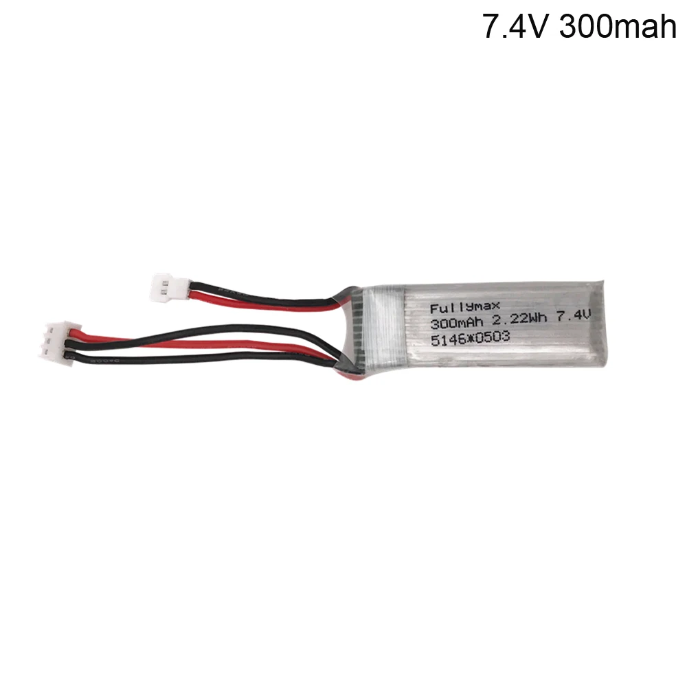 7.4V 300mAh lipo Battery For WLtoys F959 Airplane Spare Parts XK DHC-2 A600 RC Airplane Skyking wholesale 7.4 V lipo battery 30C