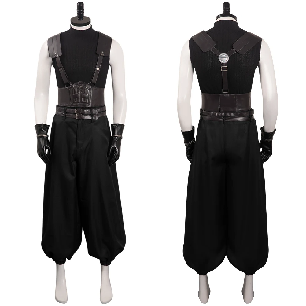 Crisis Core Final Fantasy VII Reunion Zack Cosplay Costume Male Halloween Carnival Suit Man Cosplay Outfits