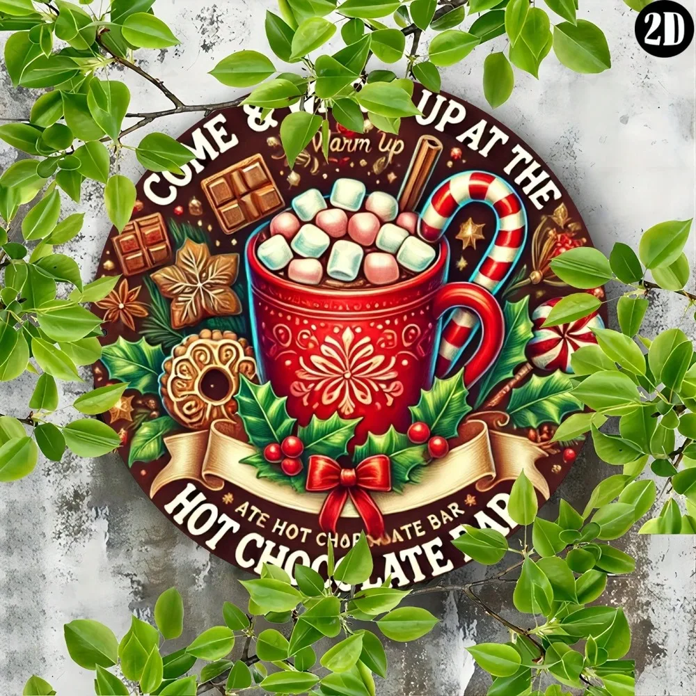 علامة منقوشة برقائق شوكولاتة عيد الميلاد - ديكور مبتكر متين للمنزل/المطبخ/المطعم/المكتب، هدية احتفالية مثالية #2