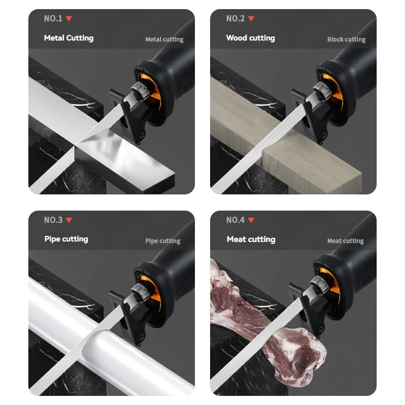 900W Handheld Electric Reciprocating Saw 2800r/min Multifunctional Saber Saw for Metal Wood Plastic Bone Cutting