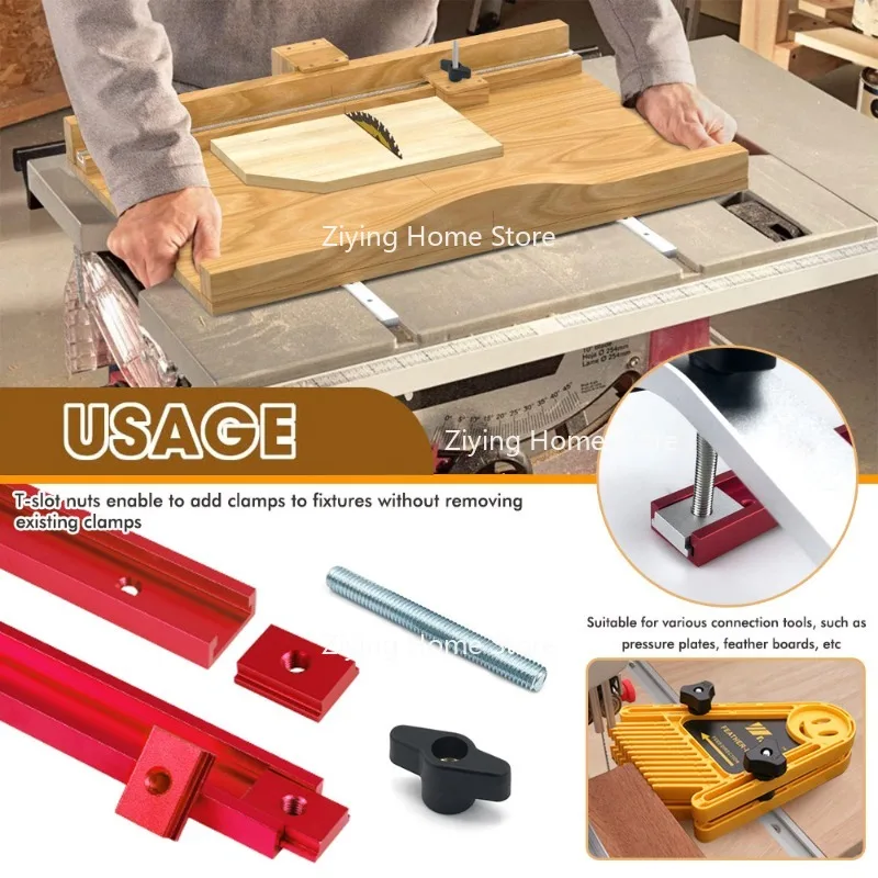 

Красный/синий/серебристый T30 с Т-образными пазами и набором слайдеров, стол, модификация «сделай сам», деревообрабатывающий желоб, инструмент