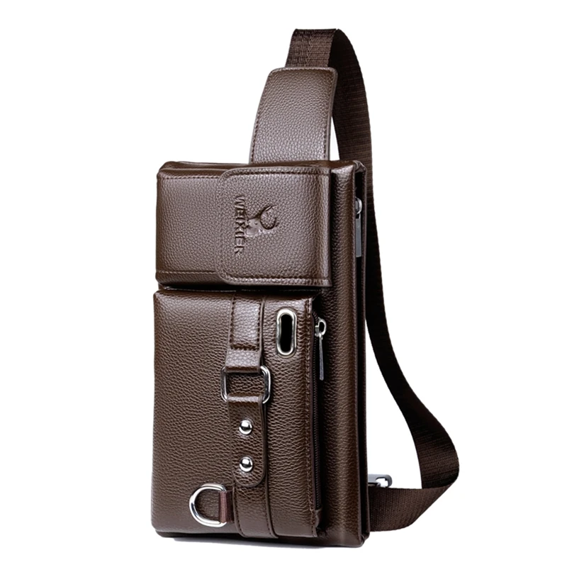 Brand Unisex Single-Shoulder Multi-Function Sports Running Large-Capacity Waist Men's Chest Bag Cycling Casual Messenger Wallet