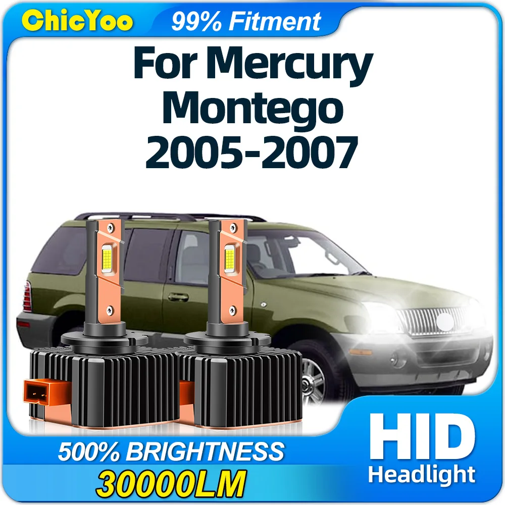 D1S LED Headlight Bulbs 30000LM Canbus No Error Xenon HID Car Lights 12V Plug And Play For Mercury Montego 2005 2006 2007