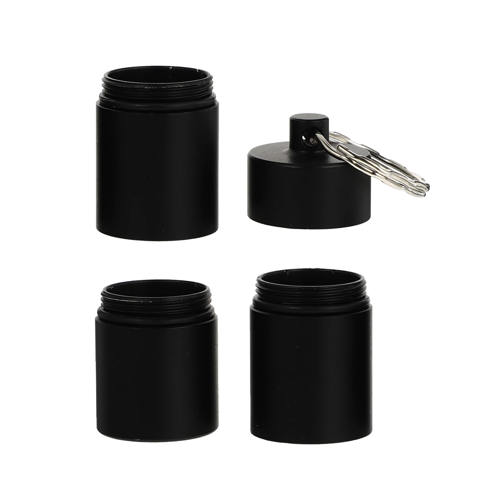 

1pc Portable Medicine Bottle Aluminum Alloy Small Pill Vial Storage Travel Lightweight Waterproof Design High Precision Quality