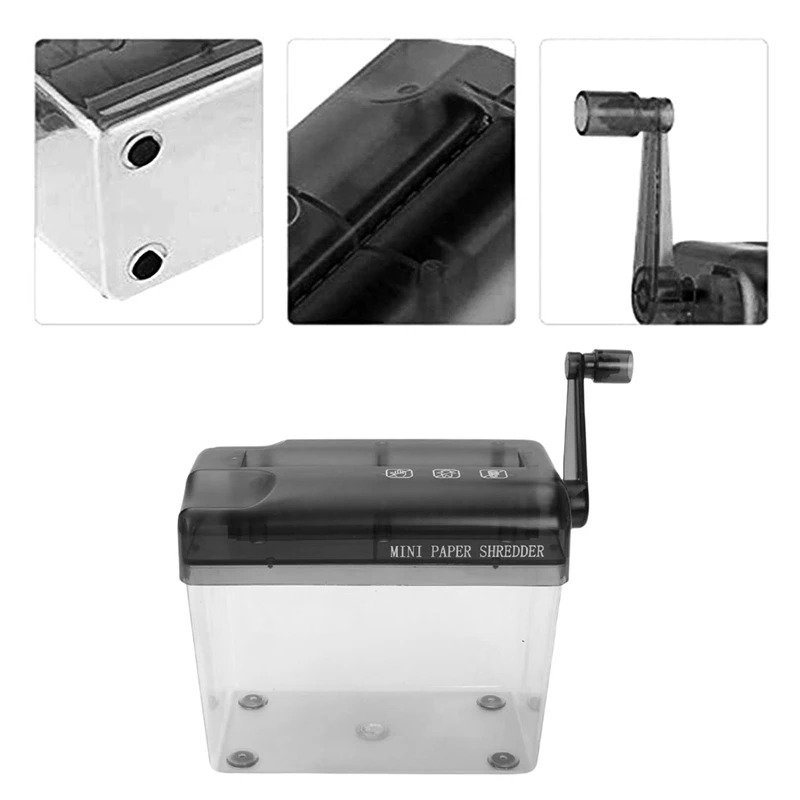 Mini Triturador De Mão Para Documentos, Triturador De Papel Portátil, Ferramenta De Corte Manual, Casa E Escritório Desktop, A6