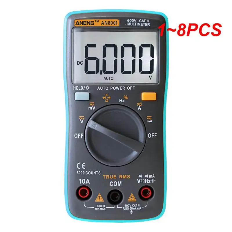 1~8PCS DT-17N Auto Range LCD Display Multimeter Digital Multimeter Automatic Digital Instrument Tester for Repair Tools