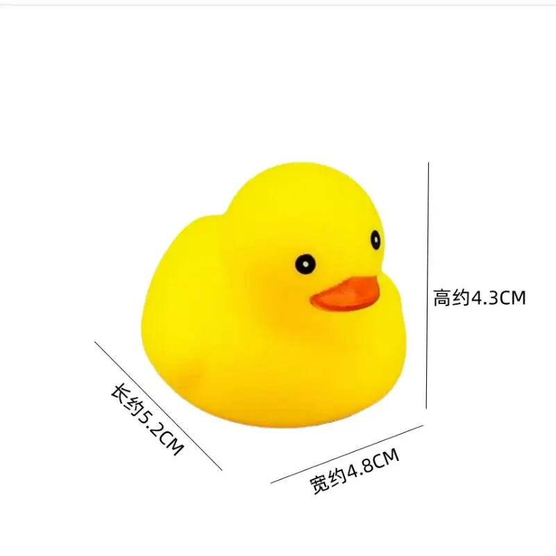 10-150pcs Cute Duck Baby Bath toys Squeeze animal Rubber toy duck BB water toy Race Squeaky Rubber yellow Duck Classic Toys