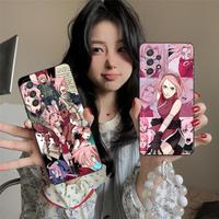 Anime Sakura Haruno Phone Case for Samsung Galaxy A73 72 71 70 56 55 54 53 52 36 35 34 23 16 15 5G Colour Printing Cover Luxury