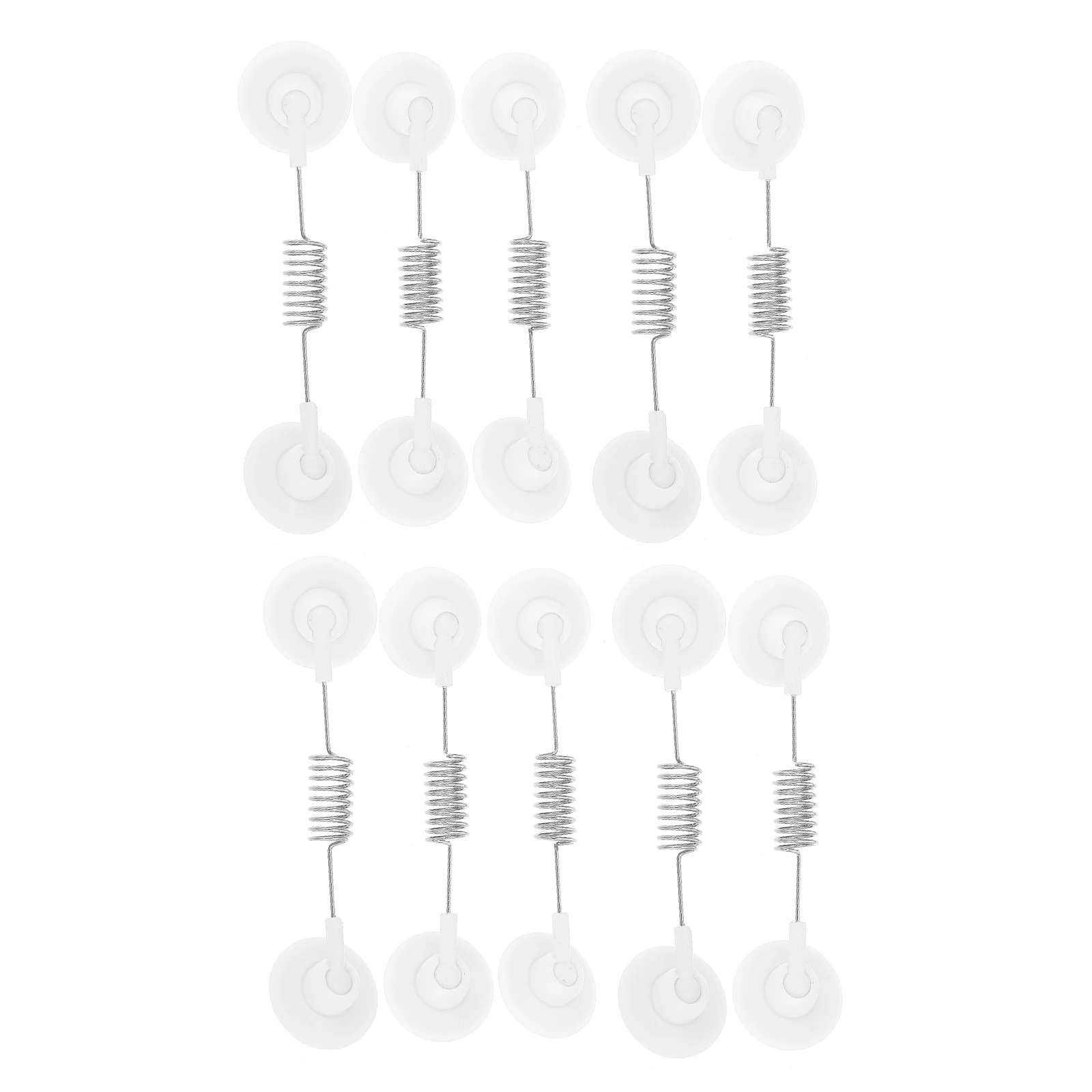 

10 Pcs Double-headed Sticky Clip Merchandise Sign Holder Clips Display Show Rack Holders Clamp Plastic Mini