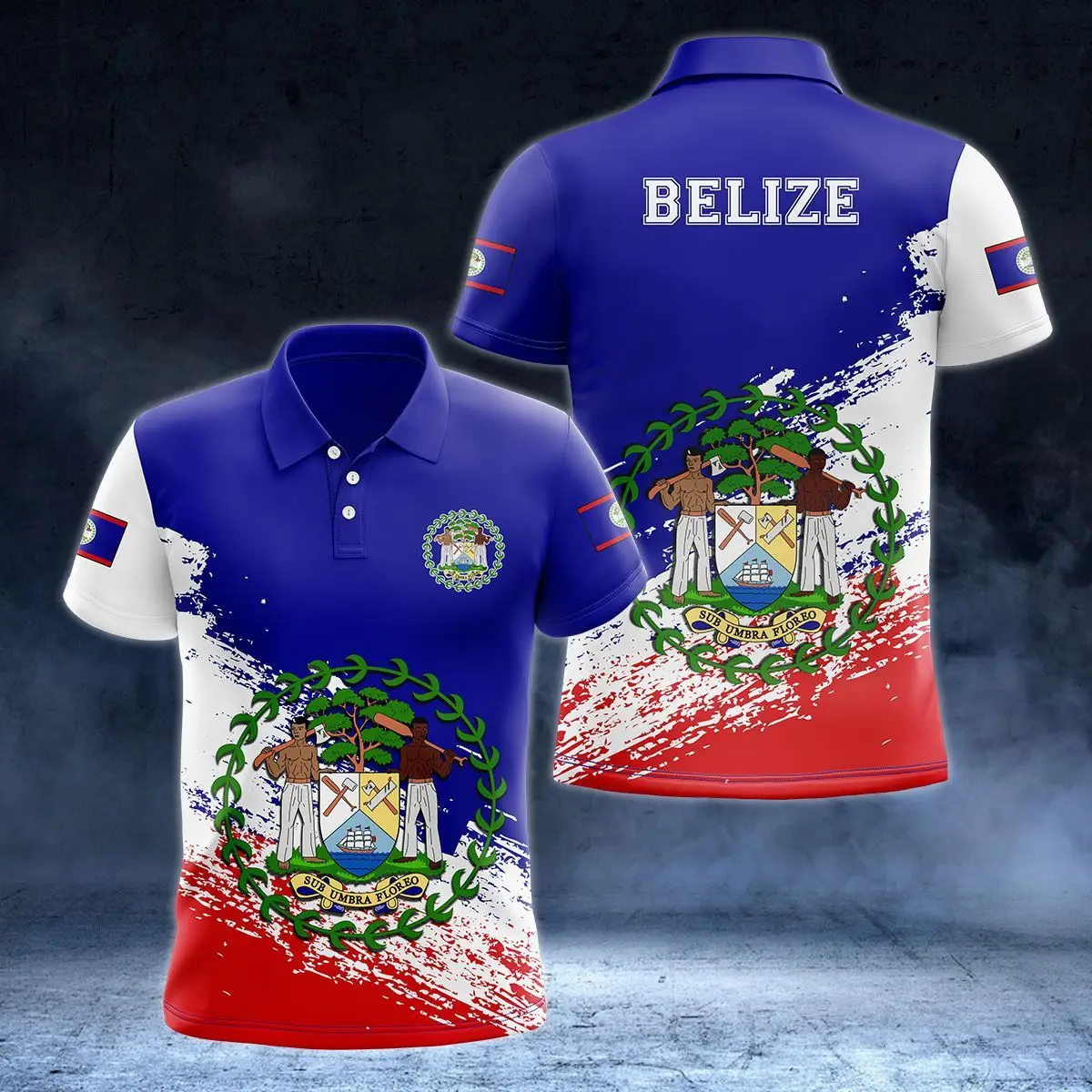 Custom Name Belize Flag Graphic Polo Shirt Summer Cool Men's Fashion Pullover Loose Team Jersey Plus Size Short Sleeve Tops