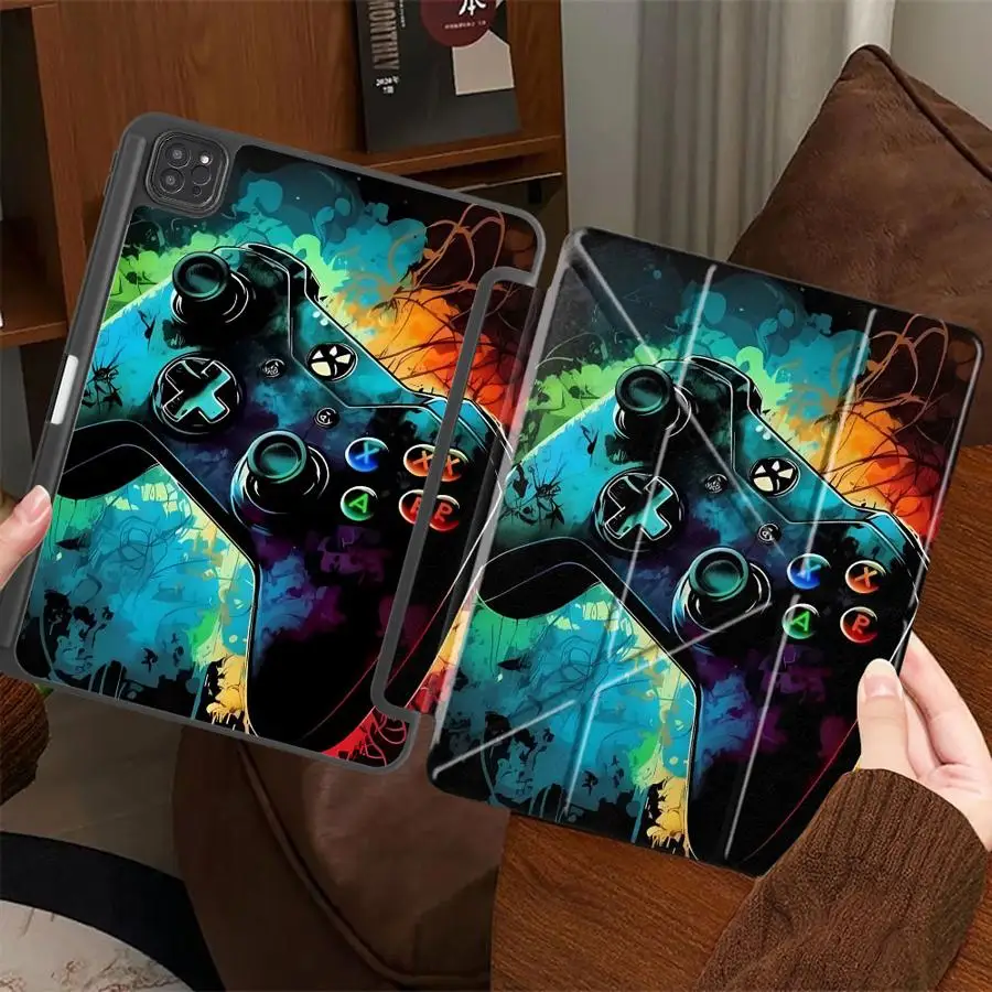 Game Console Pattern Tablet Case For iPad Pro 2025 Pro 11th 10th 9th 8th 7th 12.9inch Mini 6 7 Air 4 5 M3 M2 M4 11inch Holder