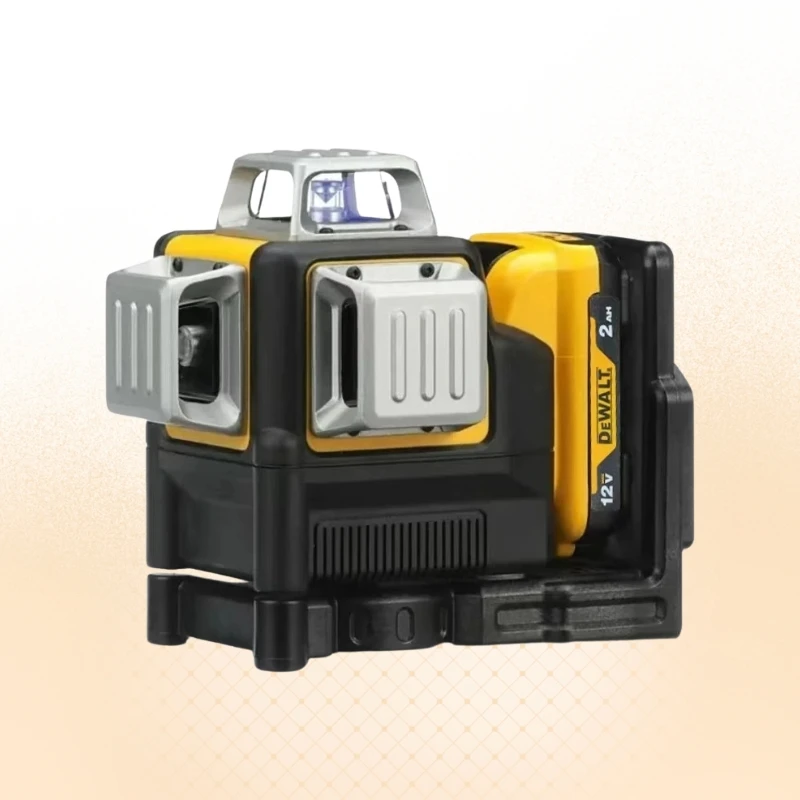 Dewalt DW089LG 12 baris Laser profesional garis sinar hijau 12V baterai Lithium 360 alat lintas luar ruangan Vertikal Horizontal