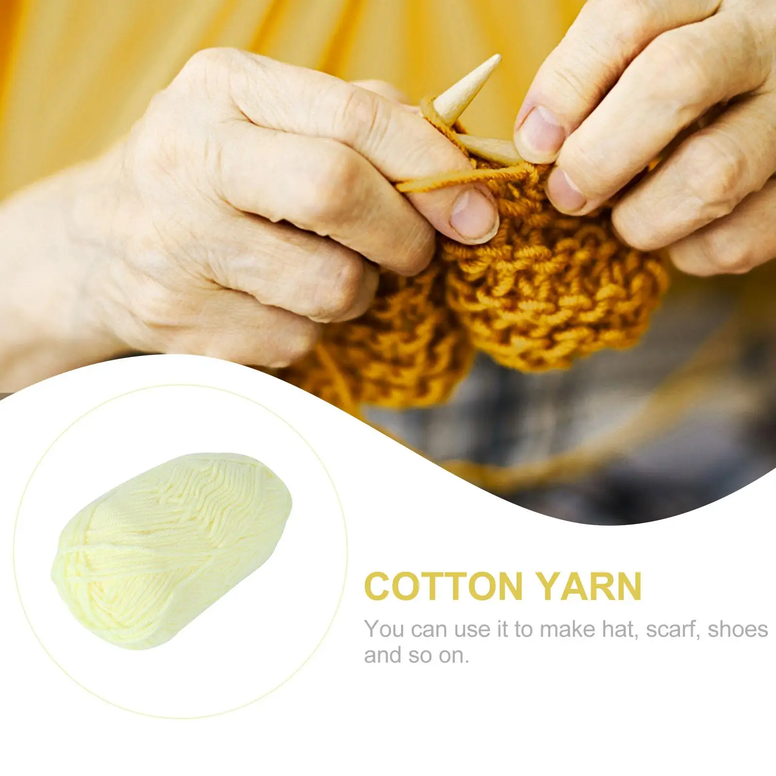 

50 G Milk Cotton Yarn Hand-woven for Knitting Crochet Silky Machine Washable Accessories DIY