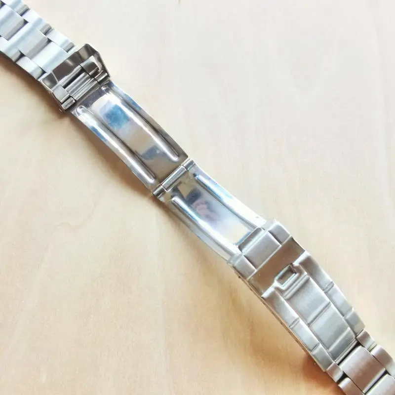 20mm Stainless Steel Brushed Vintage  Oyster Curved End Watch Band Bracelet Strap Fit For RLX Watch