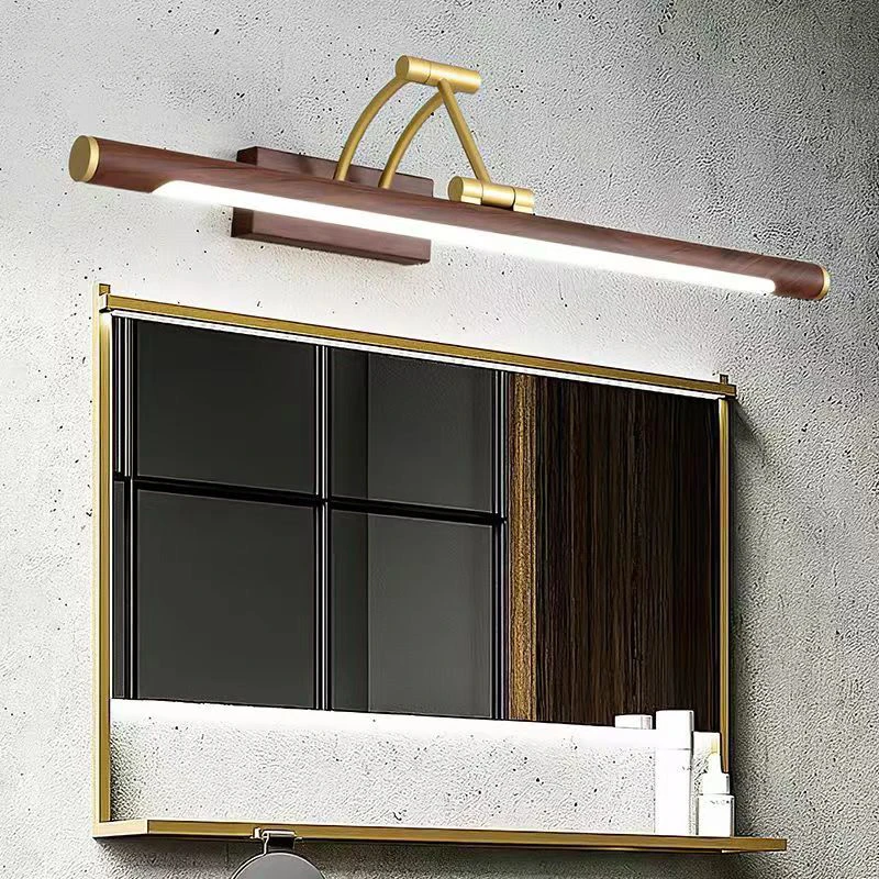 Folding Mirror Headlight LED Bathroom No Punching Mirror Cabinet Fill Lamp Hotel Telescopic Anti-Fog Makeup Mirror Headlight