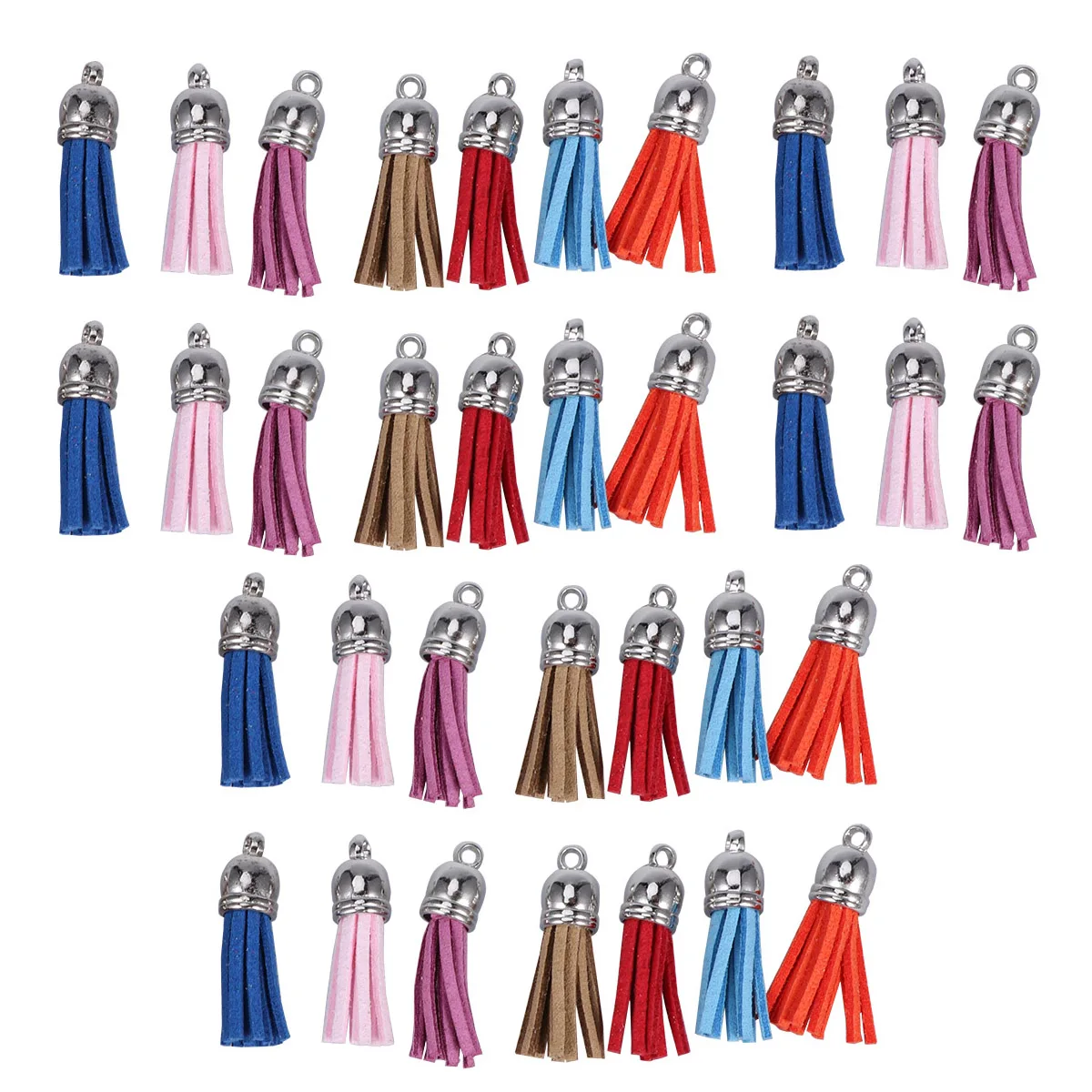 

60pcs Suede Tassel Pendant Straps Keychain Phone Accessory DIY Fleece Charm Bag Pendant Handmade Craft