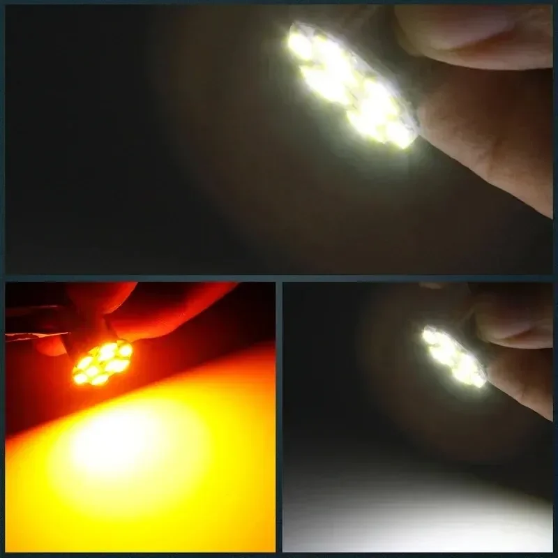 10PCS 12V 1156 P21W BA15S LED 1157 BAY15D LED Bulbs 5630 9Smd For Car Side Indicator Lamp Turn Signal Light Brake Lamp Universal