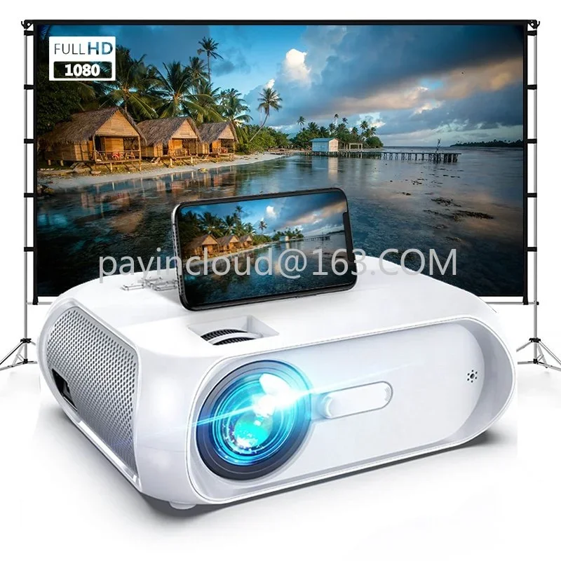 BX5 MAX-T LCD Projector 6000 Lumens Phone Same Screen 1080P Projetores Wireless Smart Home Theater Laser T7 Projector 4k