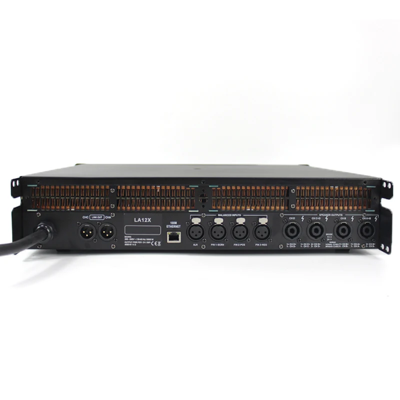 4 قناة 48 كيلو هرتز DSP مكبر للصوت إيثرنت التحكم عن بعد 2U فئة TD مكبر للصوت المهنية