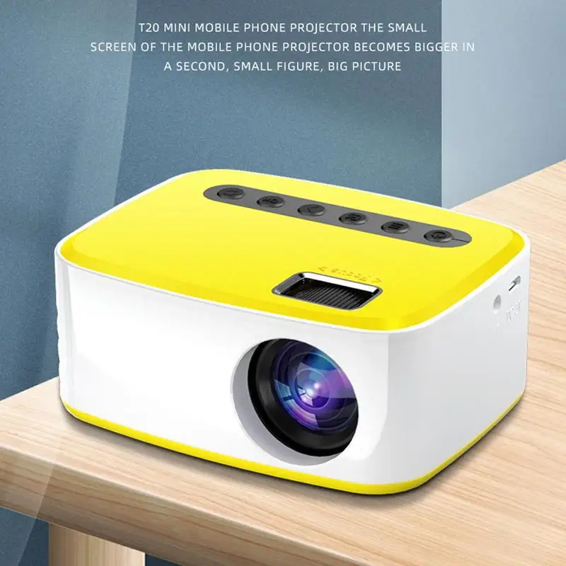 

Mini Pocket Projector 1080P Movie Video Portable Projector With Built-in Speaker Connects To Cellphone USB