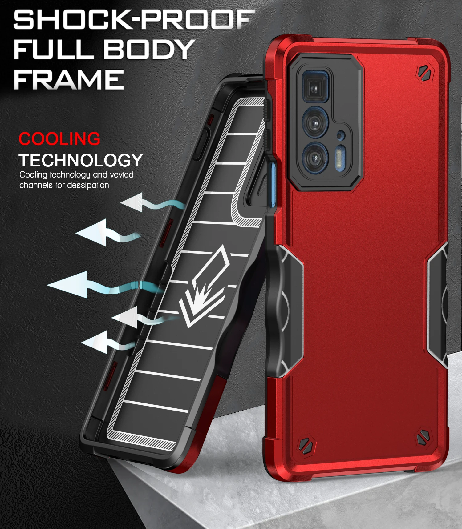 Military Flag Armor Shockproof Case For Motorola Moto Edge 20 Pro  Lite  Fusion  21 TPU Frame Hard Plastic Back Cover