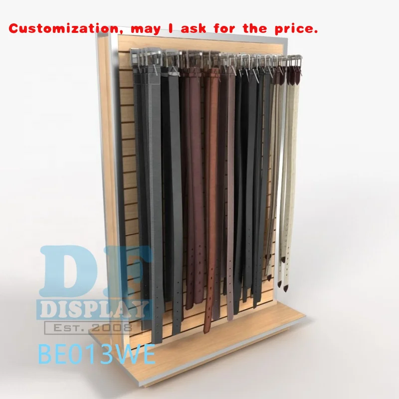 Estante para cinturón personalizado, soporte para cinturón de pie, expositor, bufanda de madera personalizada, soporte para cinturón de tienda del hambre