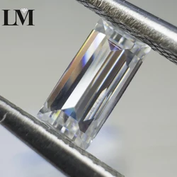 Moissanite Stones Baguette Cut VVS1 D Color Gemstone 1 Carat Per Bag for Diy Jewelry Making Material Pass Diamond Tester