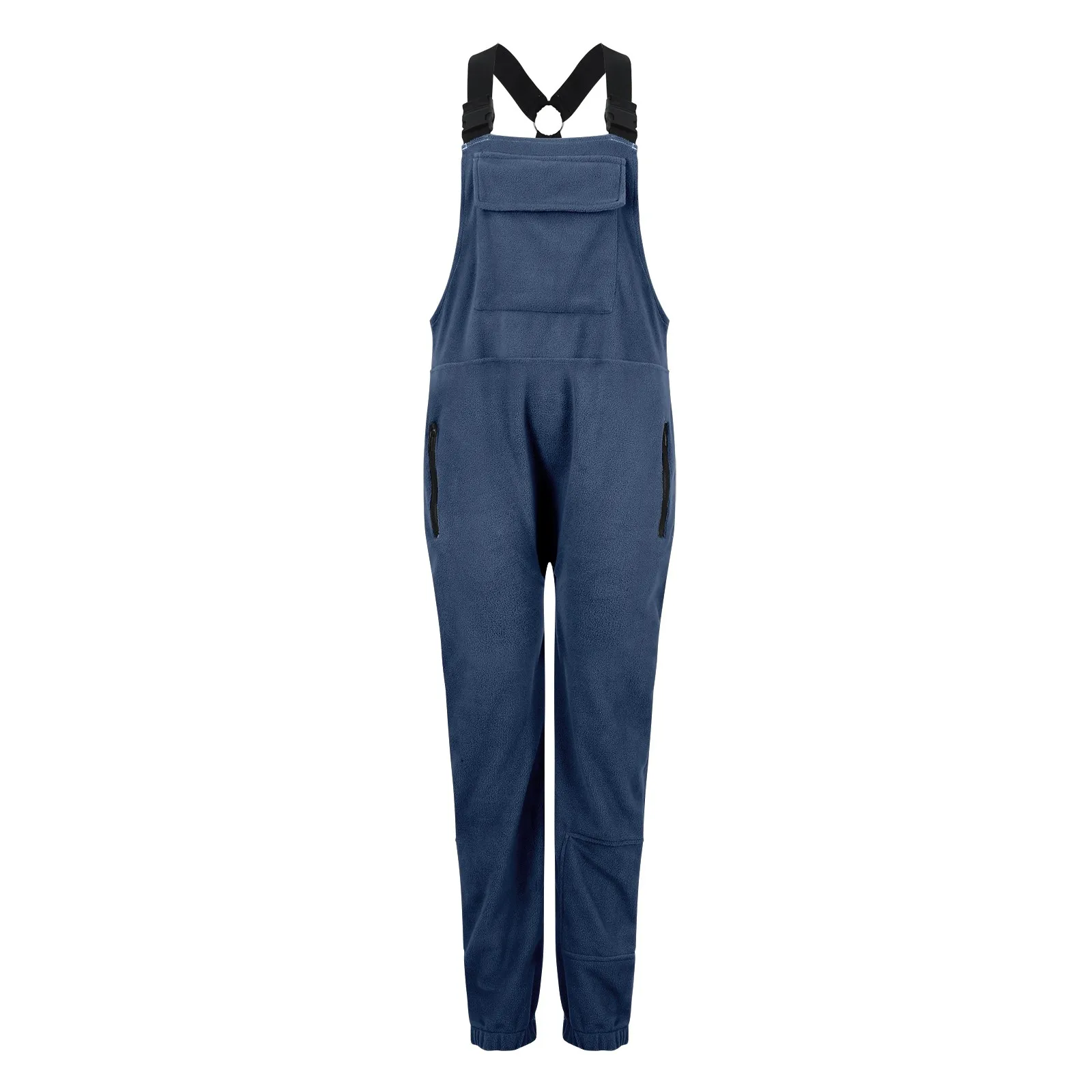 Damesoveralls Fleece Eendelige slabbetjes Jumpsuits Tuinieren werken cargobroek Warme winter Fuzzy skibroek Pantalones De Mujer