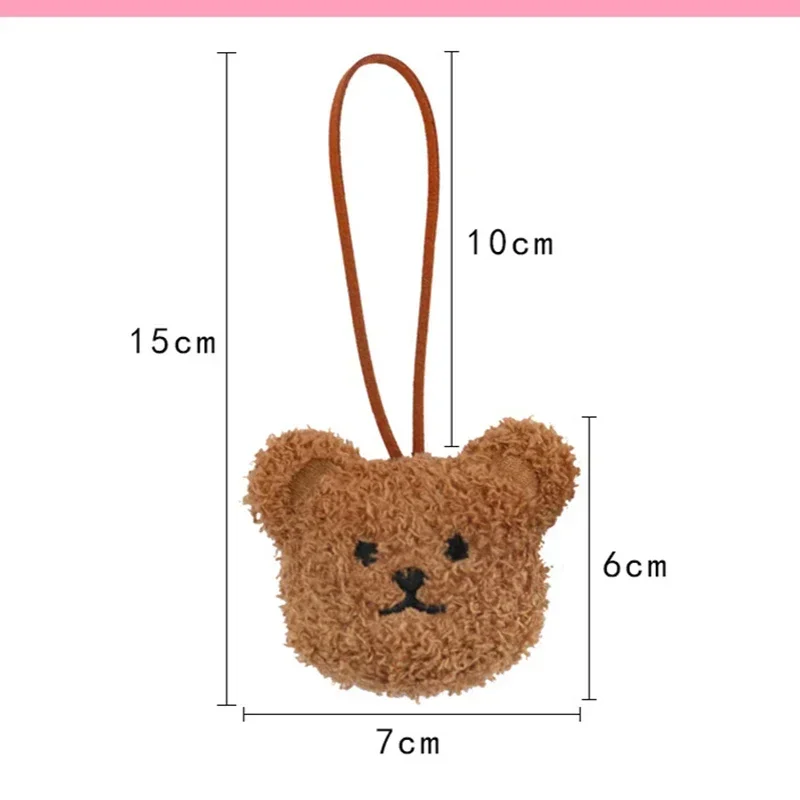 1Pcs Cute Name Tag Cartoon Bear Pendant Plush Bear Toy Backpack Pendant Plush Keychain Pendant Plush Doll Bag Decoration