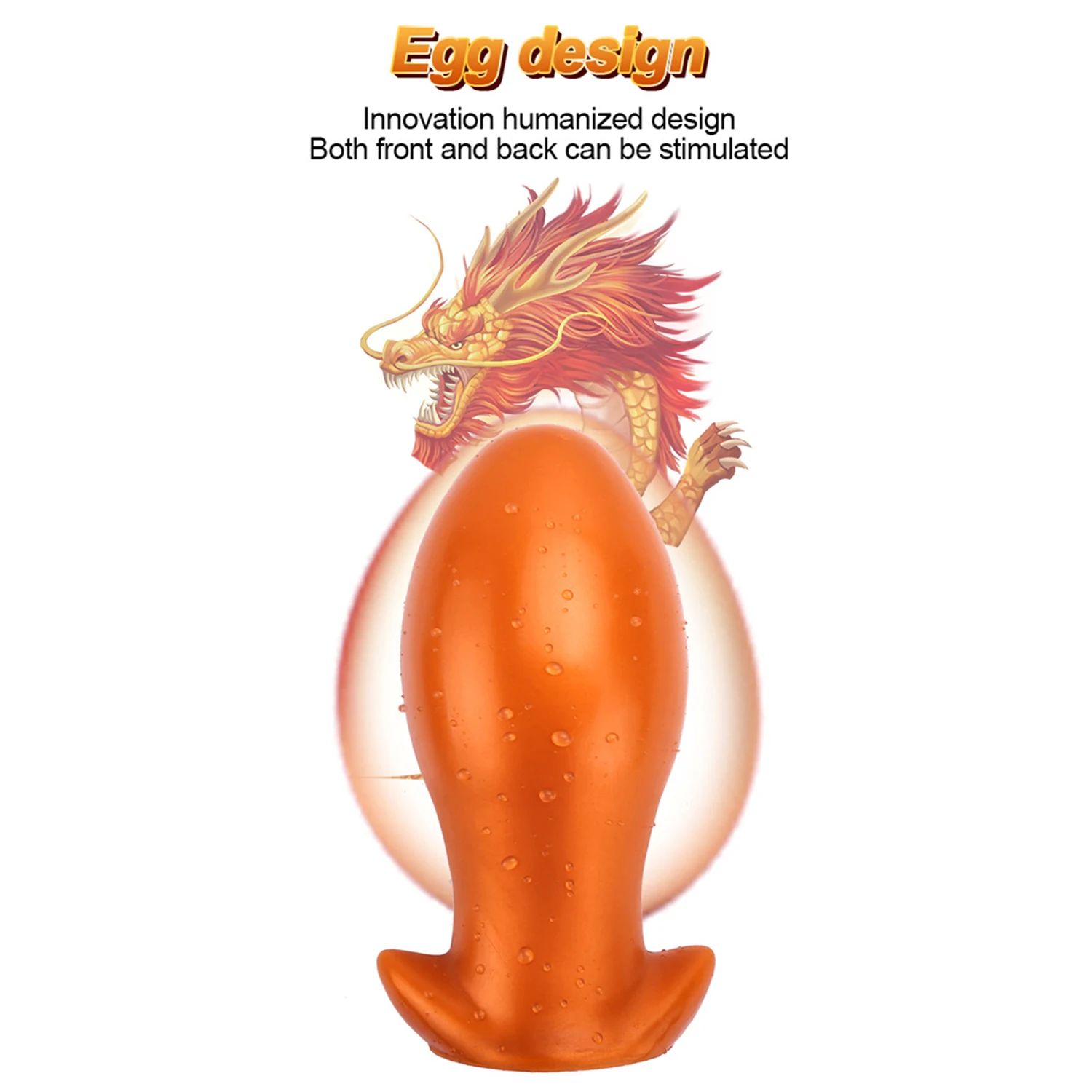 Liquid Silicone Oversize Dragon Egg Anal Plug Dildos Big Anal Dilator Penis Stimulate Anus Sex Toys Butt Plug for Women and Men