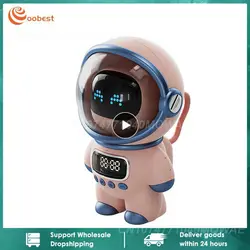 Intelligent Astronaut Speaker Creative Digital Smart Alarm Clock FM Radio Electronic Sleeping Night Light Table Clock