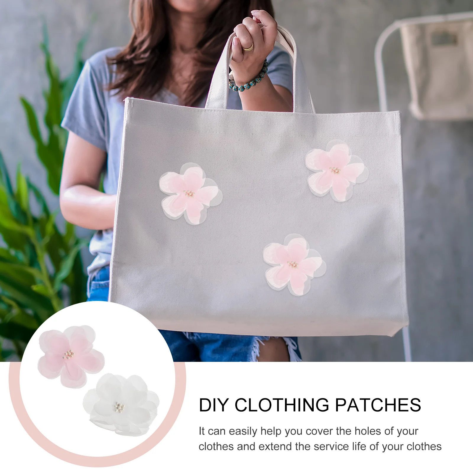 

20Pcs Five-Petal Flower Embroidery Appliques DIY Clothing Patches Hand-Sewing DIY Decors Dress Accessories Dress Sewing Patches