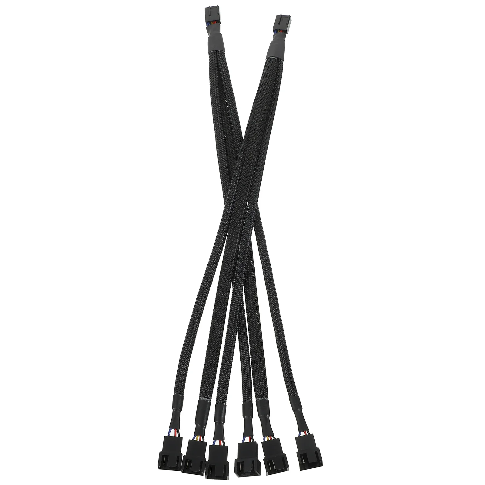 2 Buah Kabel Splitter Kipas CPU 4 Pin 3 Jalur Pwm, Kabel Splitter Kipas yang Andal, Konverter Sistem Pendingin PC, Adaptor Konverter PC